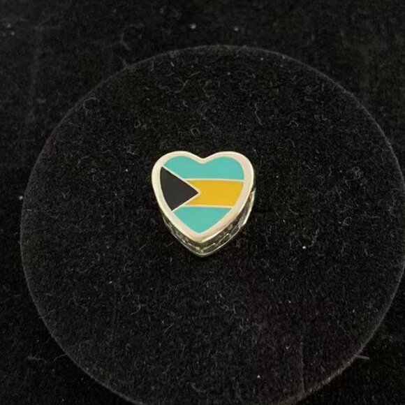 Pandora Exclusive Bahamas Flag Charm S925 Sterling Silver Jewelry for Bracelet - Picture 1 of 3